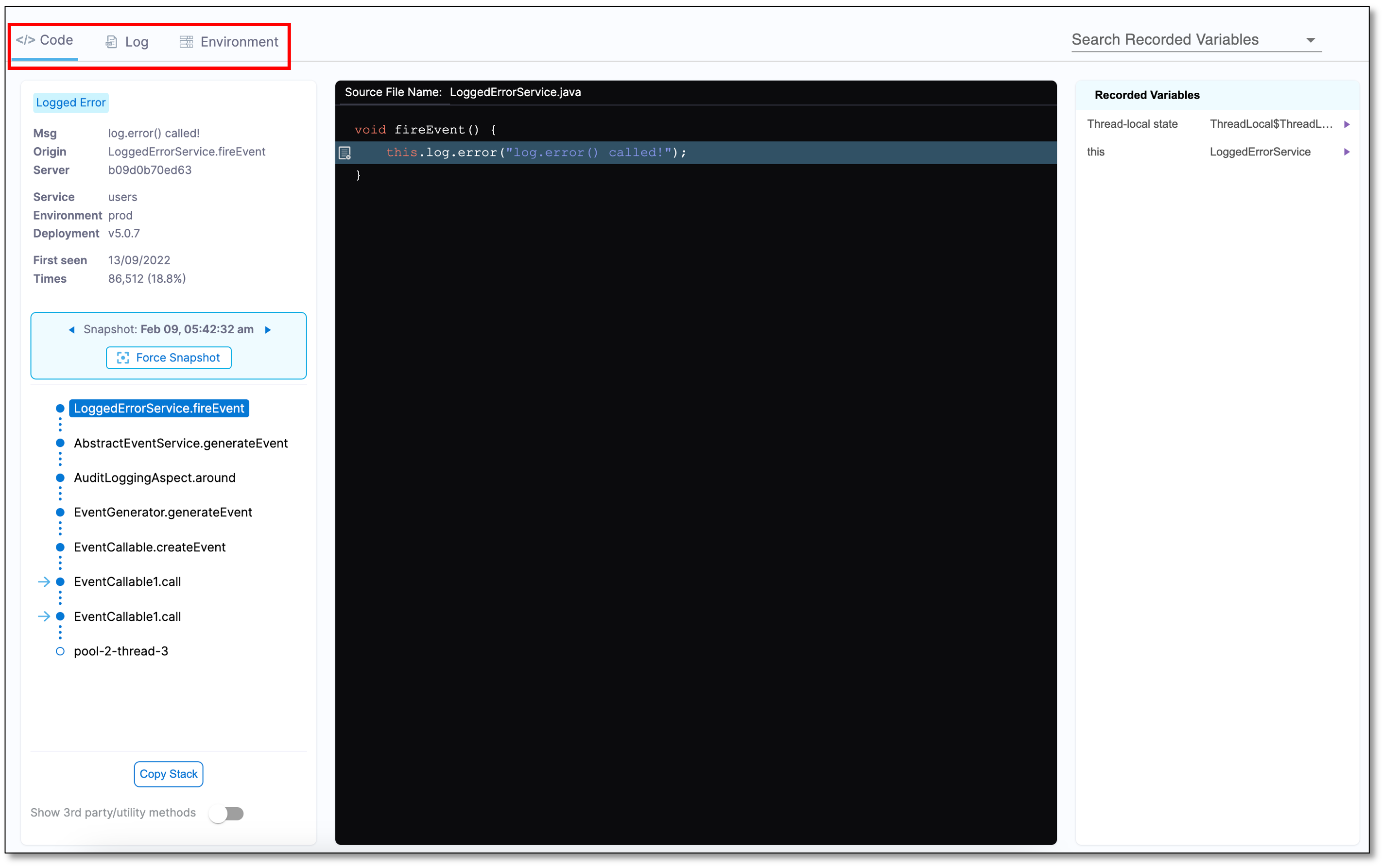 The Automated Root Cause (ARC) screen